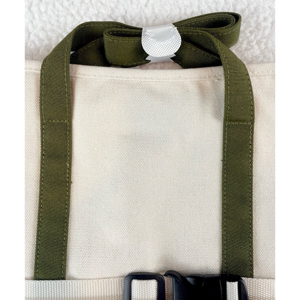 DSW • Ivory/Green Canvas Travel Tote Bag - Picture 8 of 16